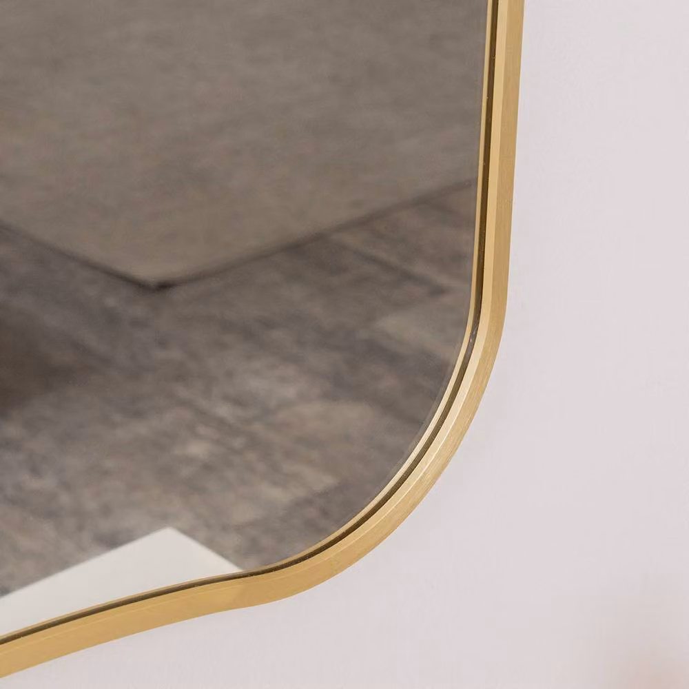 Melody Maison Gold Asymmetrical Metal Framed Wall Mirror, W: 54 cm, H: 80 cm – 2