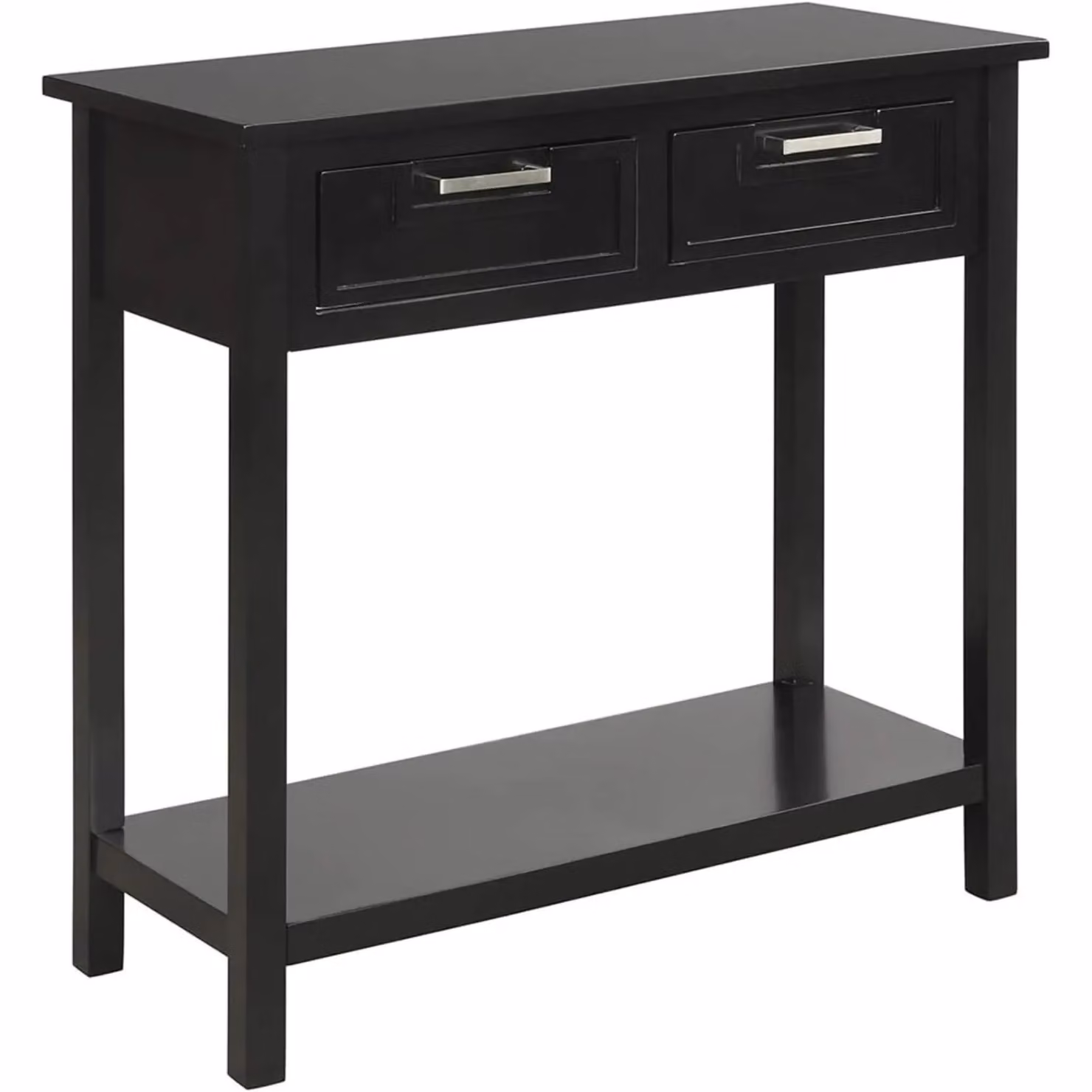 Rafaelo Mobilia Industrial Console Table with 2 Fabric Drawers in Black – 4