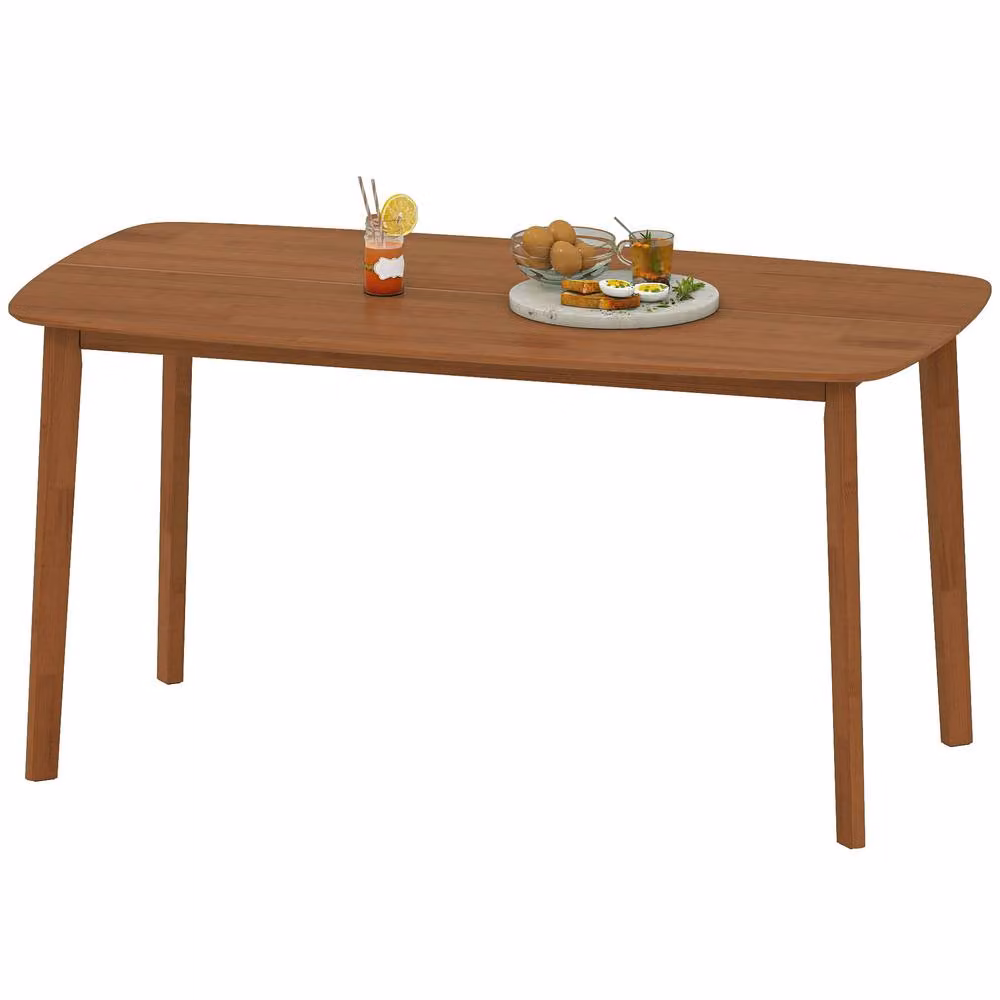 STILVORA Rustic Rectangular Pine Dining Table in Brown, Seats Six, H 76 cm x W 180 cm x D 80 cm – 4