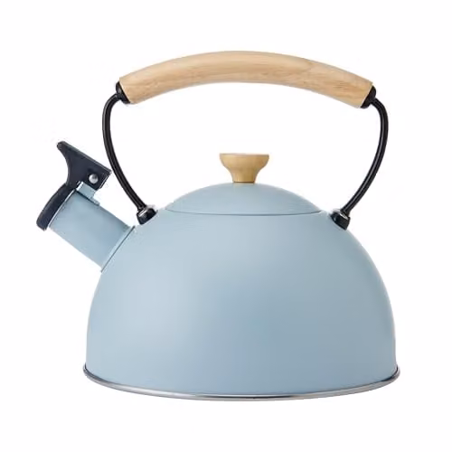 La Cafetiere Stainless Steel Whistling Kettle in Blue, 1.6L – 1