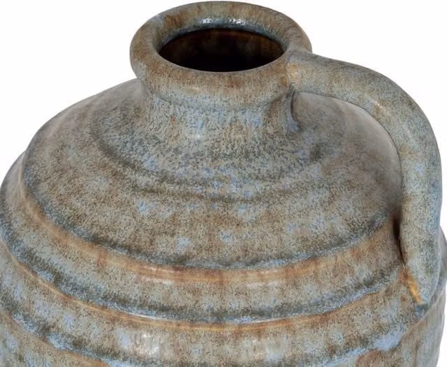 KDMK Capella Krater Jug Vase, Modern Brown Ceramic Tabletop Decor