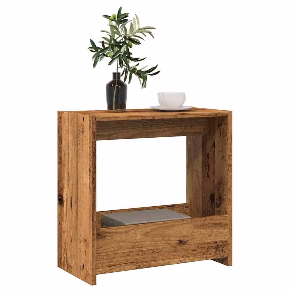 Berkfield Home Old Wood Side Table in Brown, W/D/H: 50 x 26 x 50 cm – 2