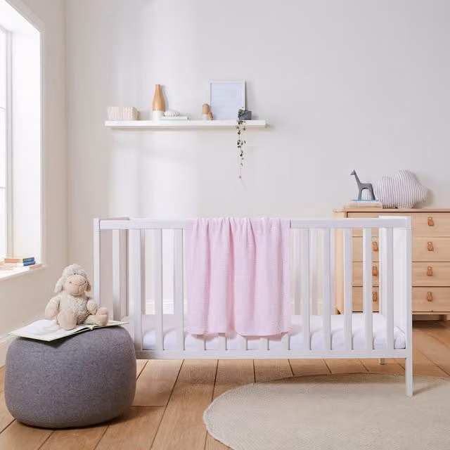 Martex Pink Cotton Cellular Baby Blanket