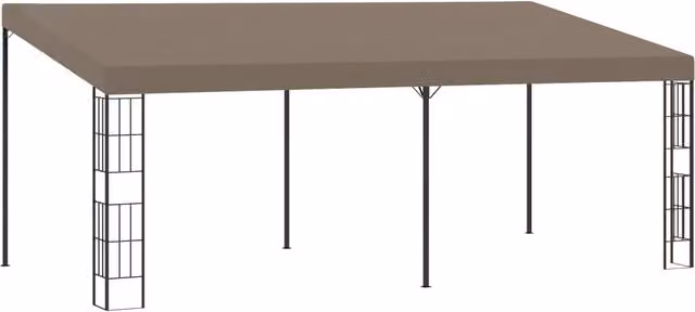 Berkfield Home Wall-mounted Gazebo in Beige, W: 600 cm, D: 300 cm, H: 262 cm – 1