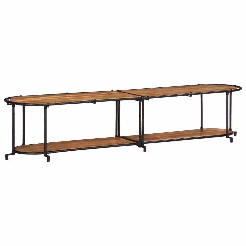 Berkfield Home Industrial Acacia Wood TV Cabinet in Brown, W/D/H: 200 x 42 x 40 cm – 2