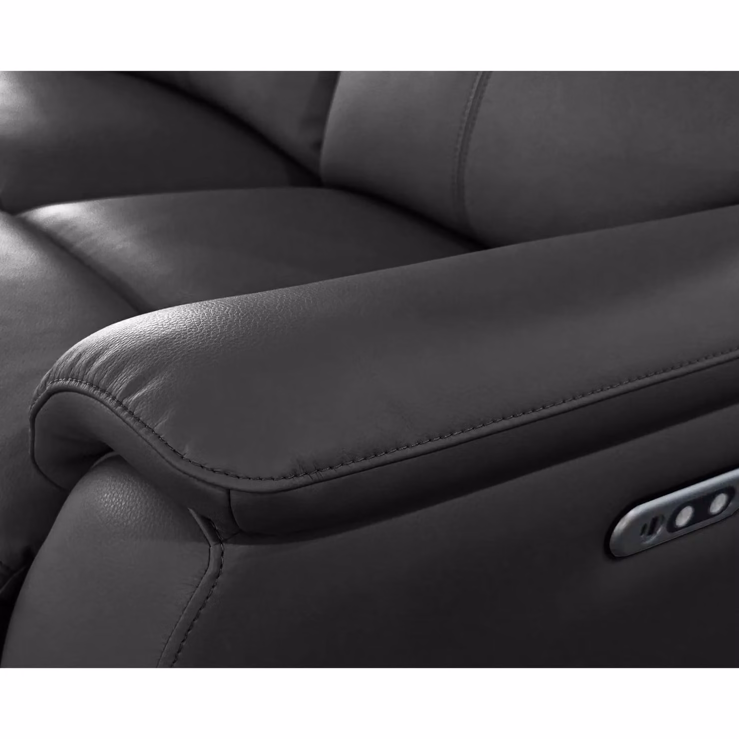 Aspire Kingsmere Black Real Leather Single Seater Power Recliner Armchair – 3