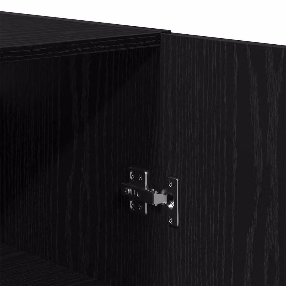 Berkfield Home Elegant Cabinets 2 Piece Set in Black Oak, W/D/H: 69.5 x 34 x 180 cm – 4