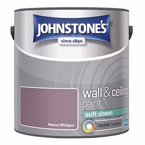 Johnstone's Soft Sheen Water Based Wall and Ceiling Paint in Purple, 2.5l