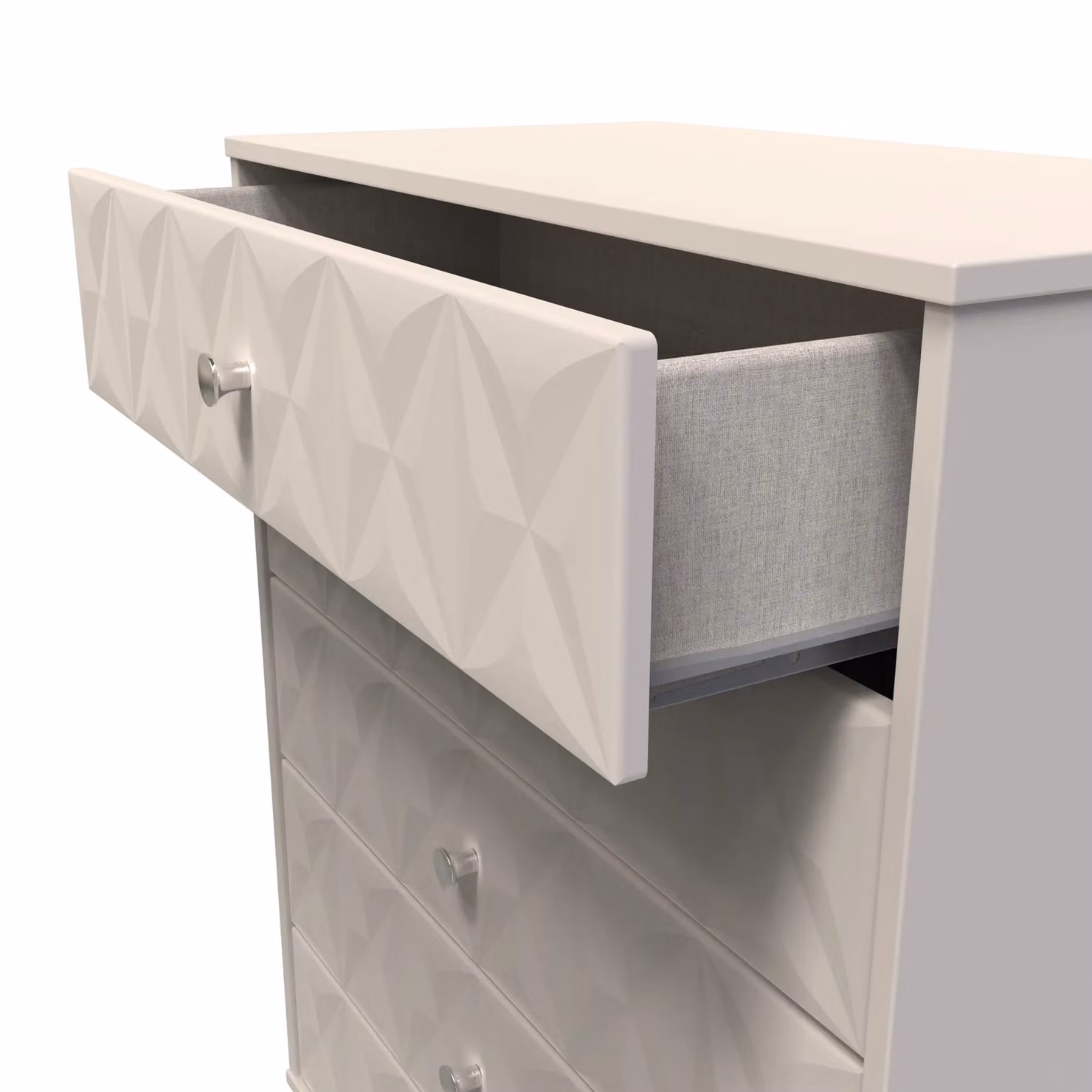 Ready Assembled 2 U Toledo 5 Drawer Chest in Taupe – 2