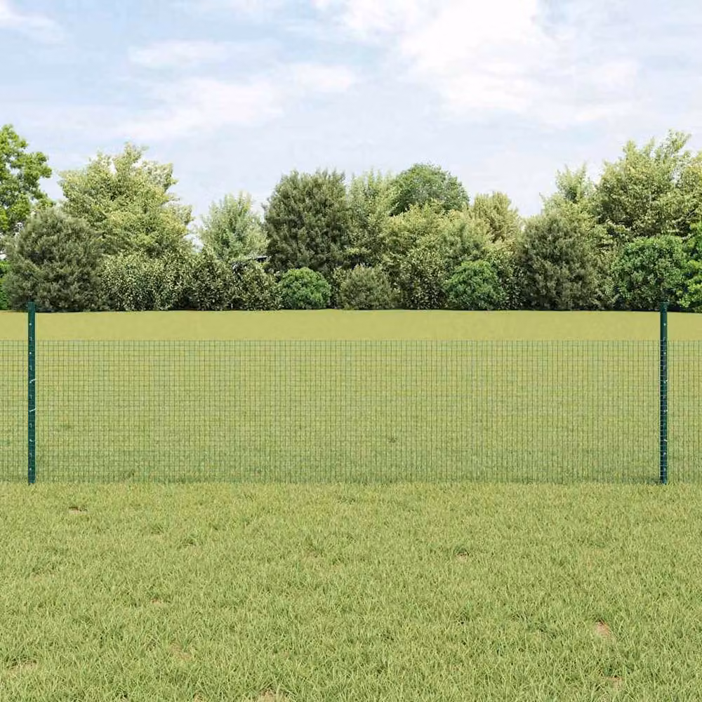 vidaXL Set of 2 Green Powder-Coated Galvanised Steel Chicken Wire Fence, 25 x 100 cm – 2