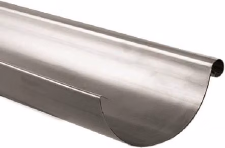 Lindab Majestic Half Round Galvanised Steel Gutter, Silver, Length: 3 m, Diameter: 150 mm