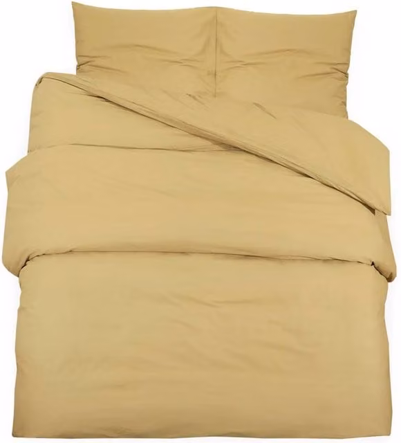 Berkfield Home Microfibre Duvet Cover and Pillowcase Set in Taupe, 200 x 200 cm