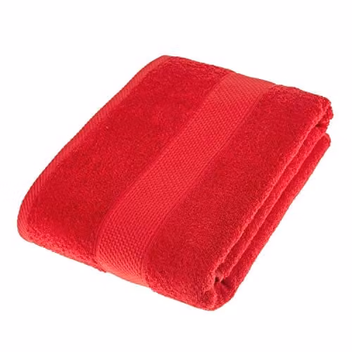 Homescapes Red Turkish Cotton Bath Sheet, 500 GSM, Fluffy and Quick-Drying