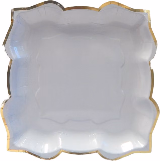 Lotus Large Cloud Party Dinner Plates in Grey