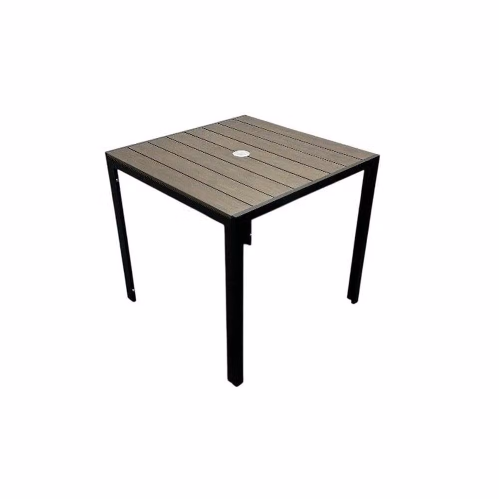NESTLUNE Brown Outdoor Garden Dining Table – 4