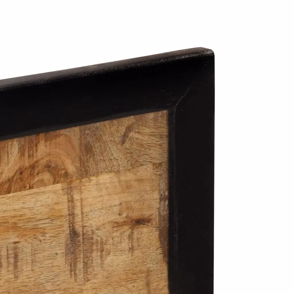 Berkfield Home Wall Mounted Mirror with Shelves in Brown Mango Wood and Glass, W: 80 cm, D: 8 cm, H: 55 cm – 3