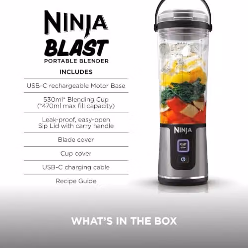 Ninja Blast Portable Cordless Blender, 0.53 l, Black – 11