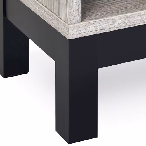 Julian Bowen Bali 1 Drawer Bedside Table in Grey Oak, W: 50 cm, D: 35 cm, H: 26 cm – 6