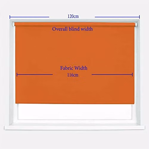 Caecus Ochre Blackout Roller Blind with Thermal Insulation and UV Protection, W/D/H: 90 x 160 cm