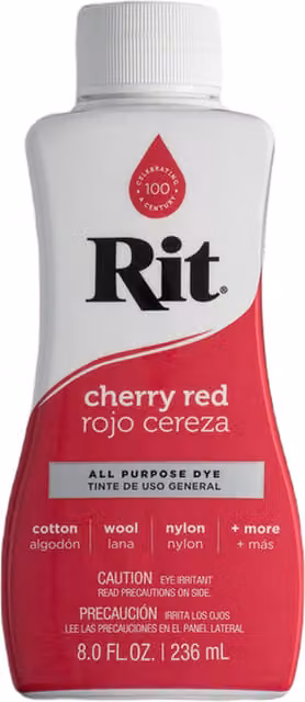 Rit All Purpose Fabric Liquid Dye for Natural Fibres in Cherry Red