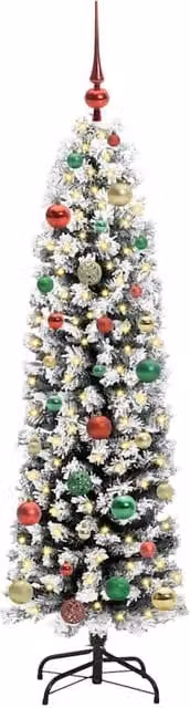 Berkfield Home Green Artificial Christmas Tree with 150 LEDs and Stand – 1