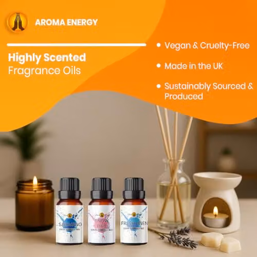 Aroma Energy For Her Inspired Fragrance Oil Gift Set, 5 x 10ml Multicolour Refills for Diffusers, Wax Melts, Soap and Candle Making