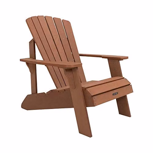 LIFETIME Brown UV-Resistant Weatherproof Adirondack Garden Chair