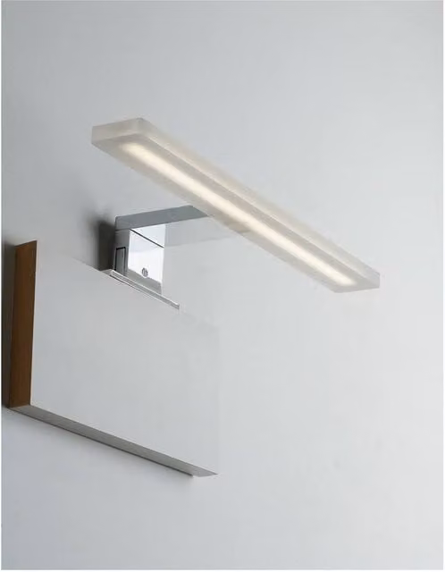 Netlighting Modern LED Bathroom Wall Lamp in Chrome with 4000K Cool White Light, IP44 Rated
