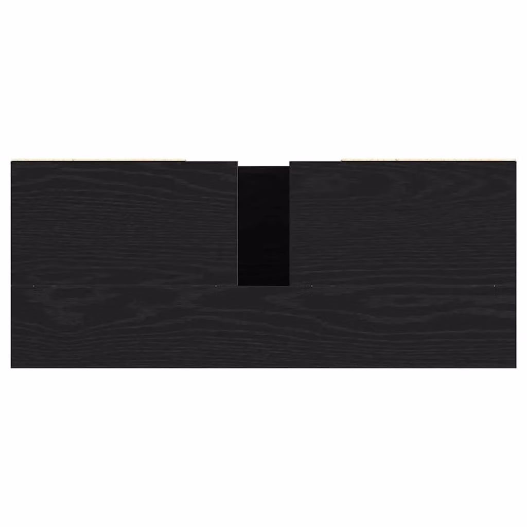 Berkfield Home Black Oak Bathroom Sink Cabinet with Hinged Doors and Internal Shelves, W/D/H: 80 x 33 x 60 cm – 6