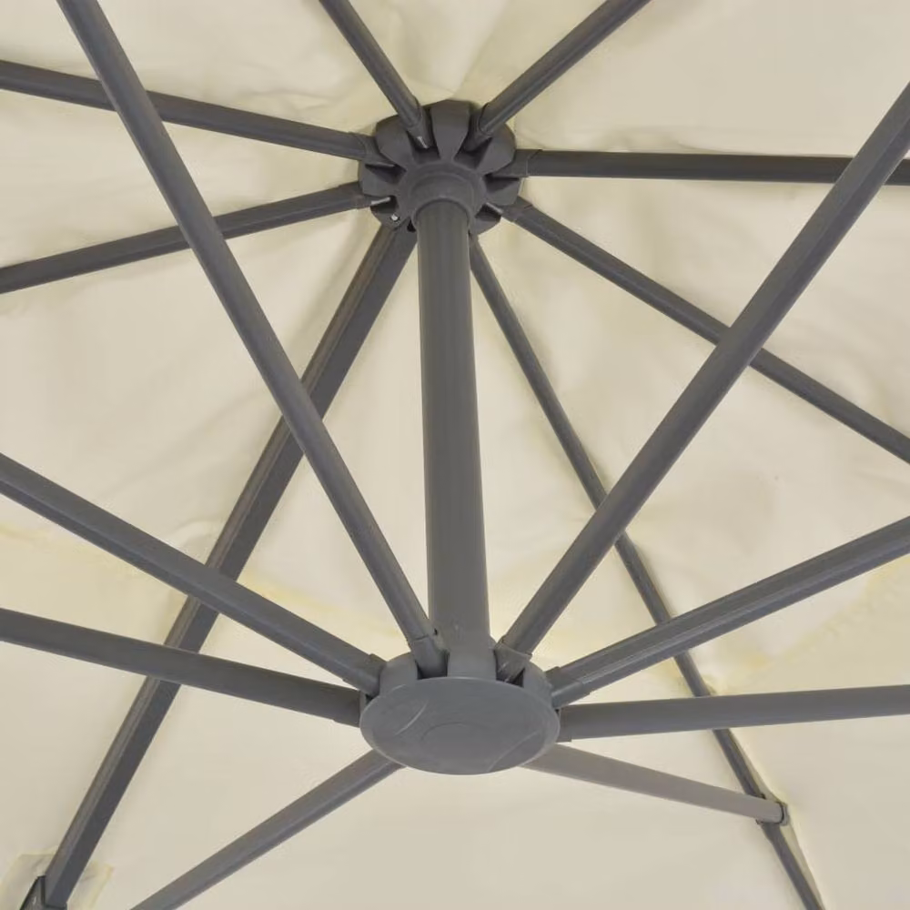 Berkfield Home Cantilever Garden Umbrella with Aluminium Pole, Beige Sand, W: 400 cm, D: 300 cm – 2