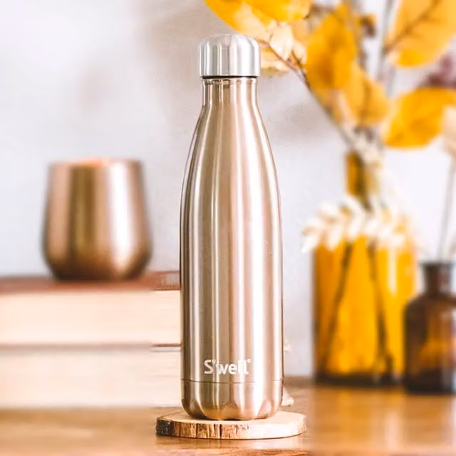 S'well Pyrite Vacuum Insulated Stainless Steel Water Bottle, 750 ml, Gold