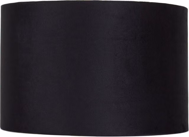 Jonas & James Round Velvet Fabric Lampshade in Black