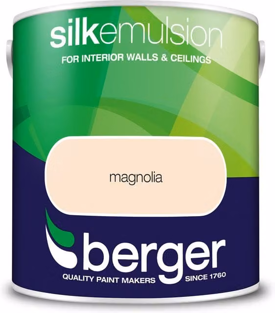 Berger Silk Emulsion Magnolia Beige Water Based Satin Gloss Dispersion Paint