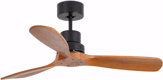 Faro Mini Lantau 6 Speed Ceiling Fan with Remote Control, Matt Black
