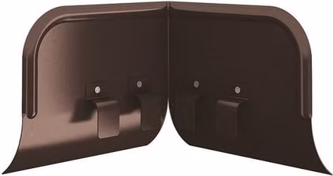 Lindab Steel Gutter Corner Overflow Protector in Brown