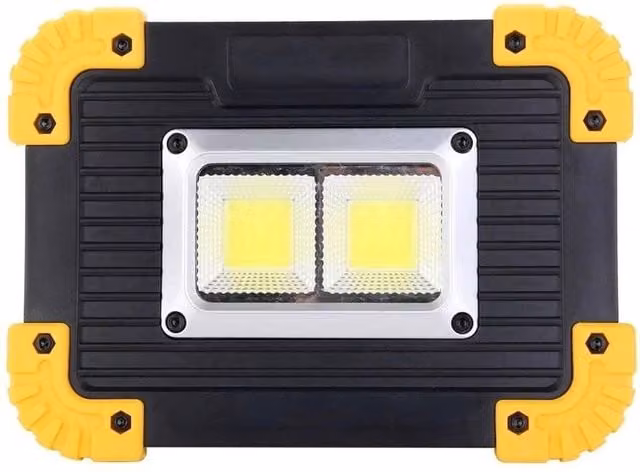 SPETLEK 2-Piece USB Rechargeable LED Work Floodlights in Black – 1