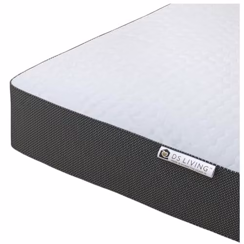 DS Living Reve Gel Flex Hybrid Memory Foam Mattress in Grey, W/D/H: 180 x 200 x 25.4 cm