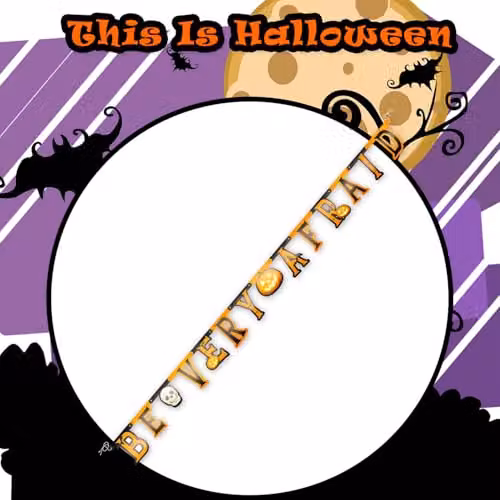 VFM e-Store Orange Halloween Be Very Afraid Hanging Banner, Width: 182 cm – 8