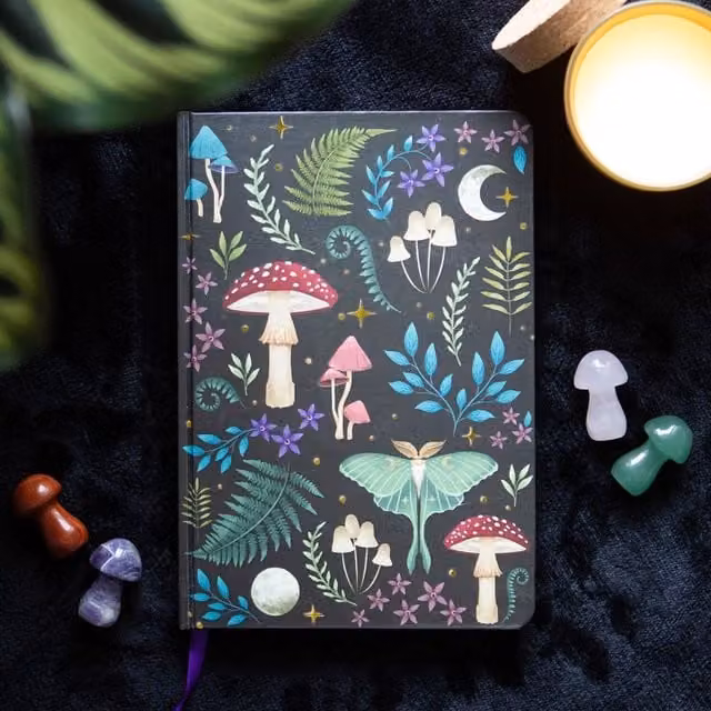 Kingsbury Gifts Multicolour Hardcover A5 Notebook with Bookmark and Gold Details