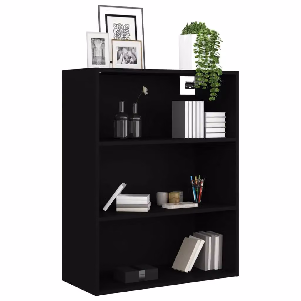 Berkfield Home Black Hanging Wall Cabinet W/D/H: 69.5 x 32.5 x 90 cm – 3