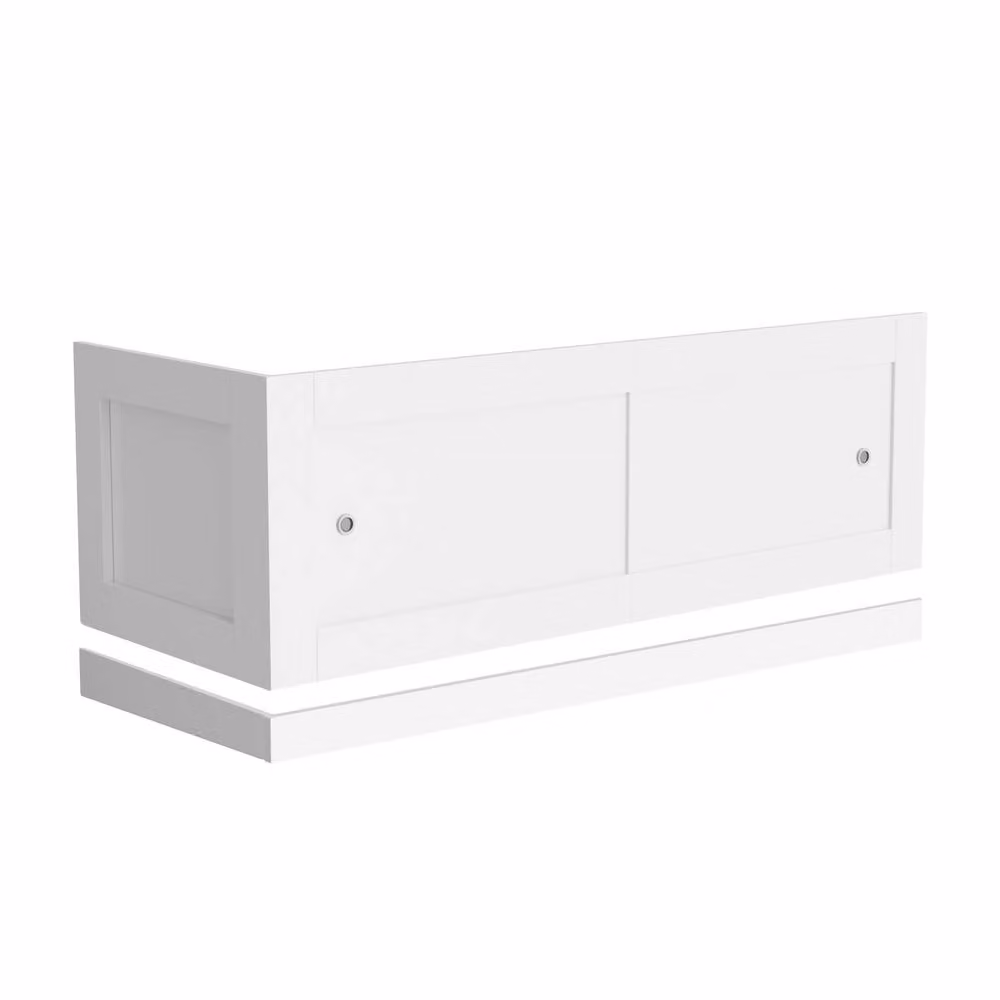 Nes Home White PVC Bath Front Panel and End Panel Set, W/D/H: 170 x 70 x 2 cm – 2