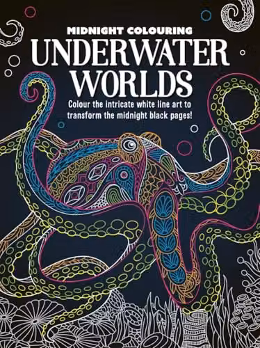 SparkPool Midnight Colouring: Underwater Worlds Adult Colouring Book, Multicolour