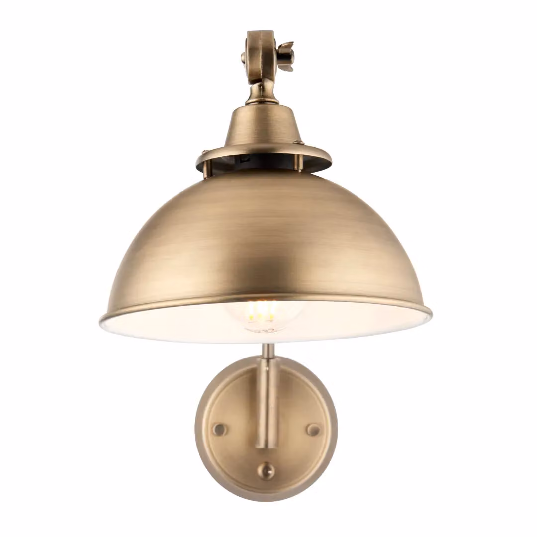 Pagazzi Madison Adjustable Antique Brass Wall Light in Gold – 3