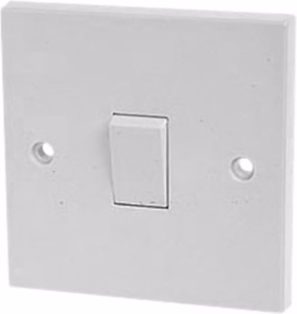 Dencon White Plastic Minimalist Screw Switch