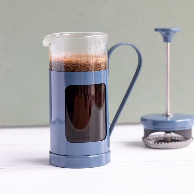 La Cafetiere Monaco Blue Glass and Stainless Steel Cafetiere