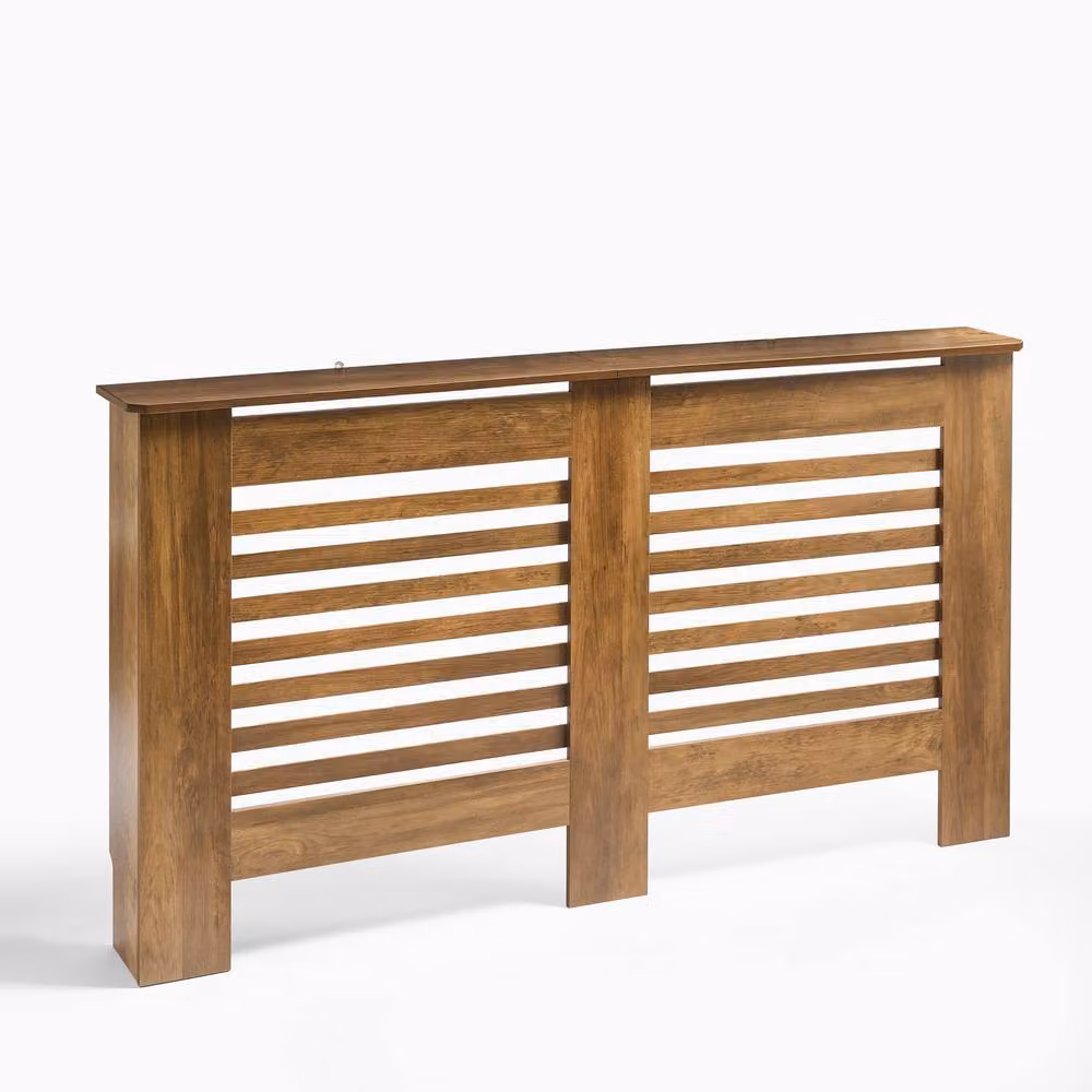 OHS Wood Effect Radiator Cover Sideboard Shelf in Walnut Brown – 3