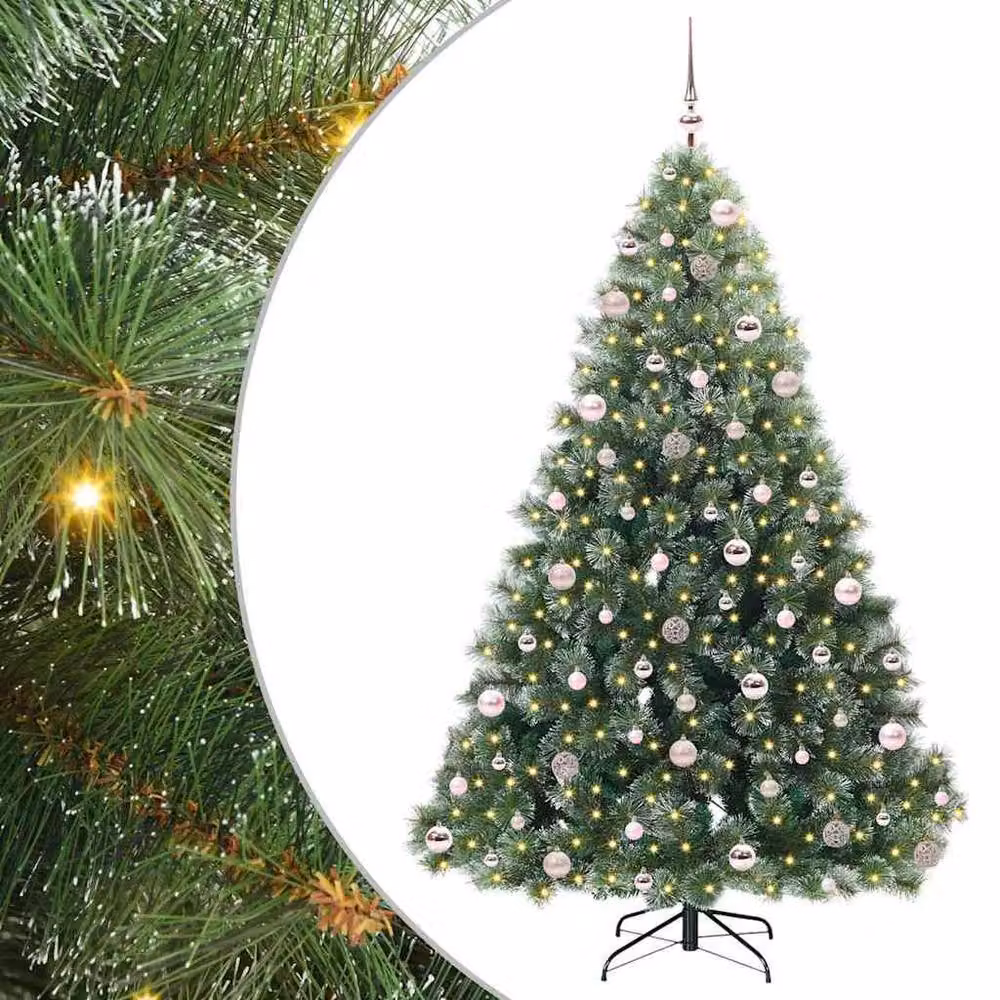 Berkfield Home Artificial Green Christmas Tree with 300 Warm White LEDs – 2