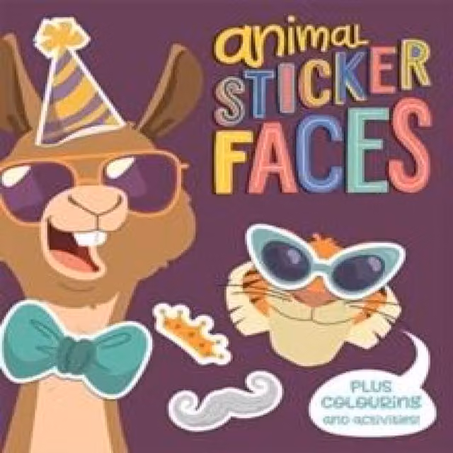 Igloo Books Ltd Animal Sticker Faces Multicolour Paperback Book