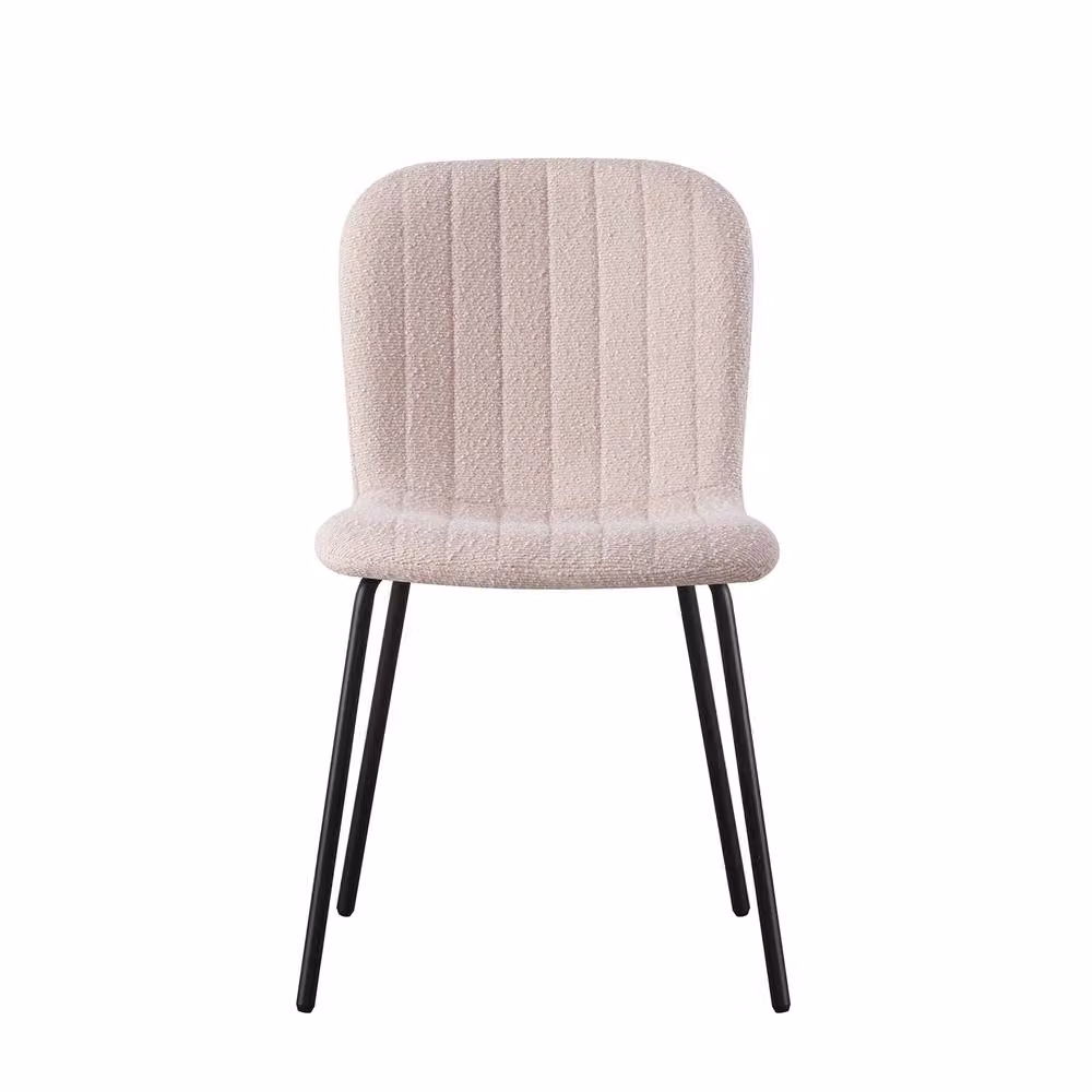 MCC Direct Bella Luxe Set of 6 Teddy Faux Fur Dining Chairs in Baby Pink – 2