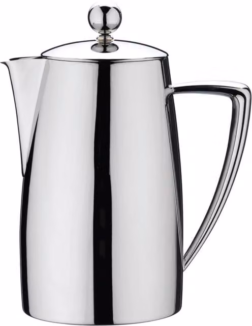 Café Stål Art Deco Stainless Steel Cafetiere in Silver